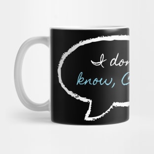 I don't know, cage (variant) Mug